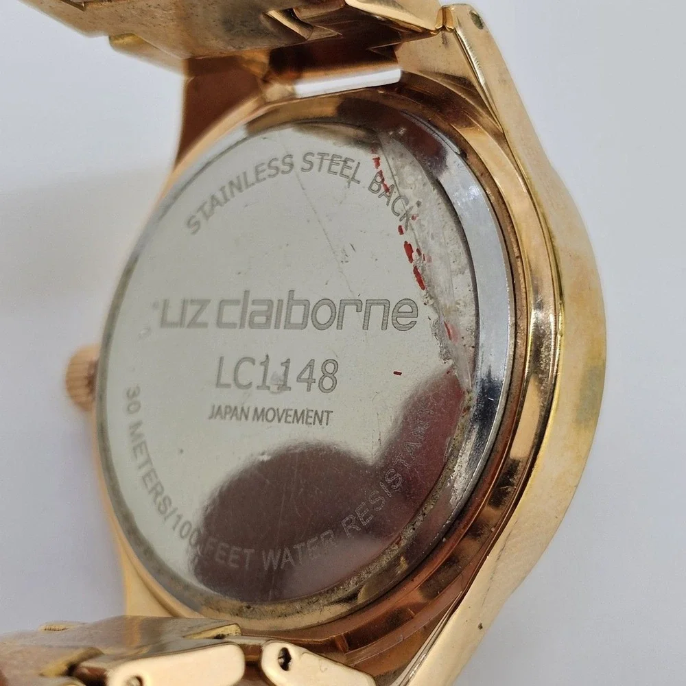 Liz Claiborne Women's Watch‎ 38MM Gray Dial Rose Gold Band 6
